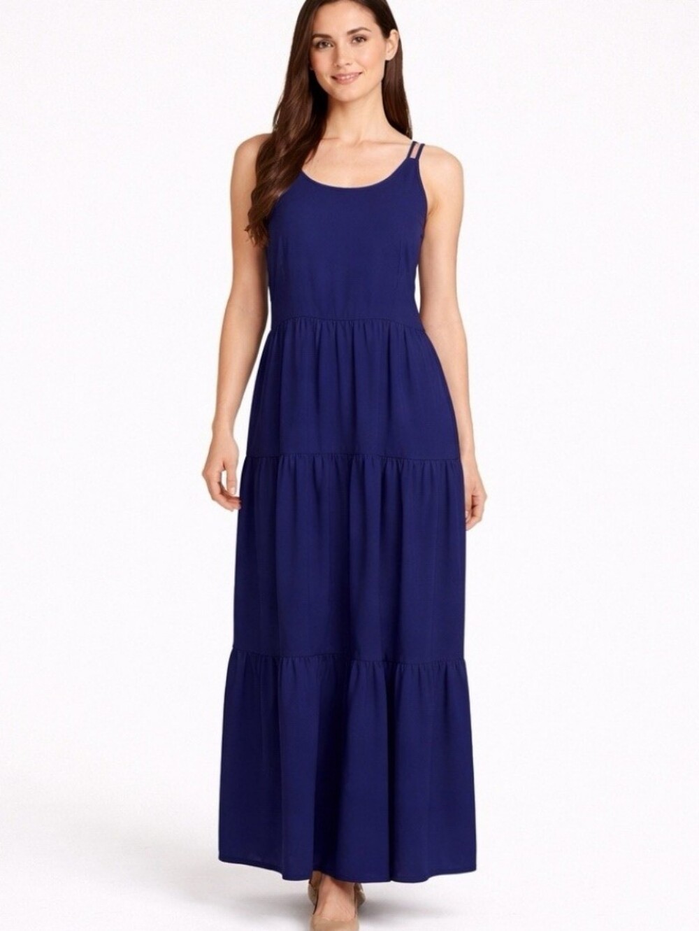 Women's Loft Blue Sleeveless Maxi Dress Sz 4